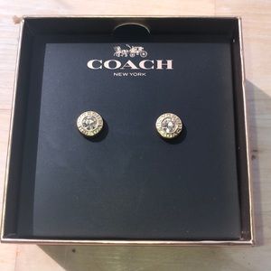 Gold coach earrings